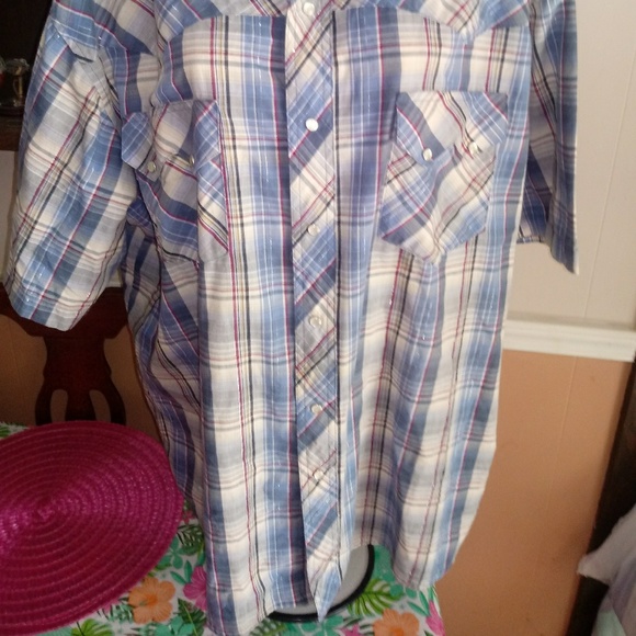 VTG Rustler Wrangler Western Shirt Pearl Button - Picture 3 of 8